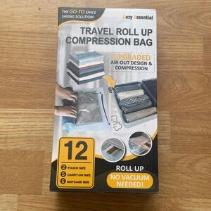 Brand New Cozy Essential Travel Roll Up Compression Bags 12 Count